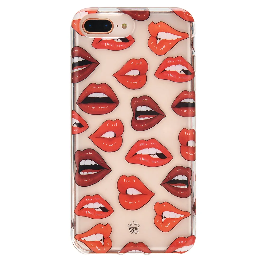 Red Lips iPhone Clear Case