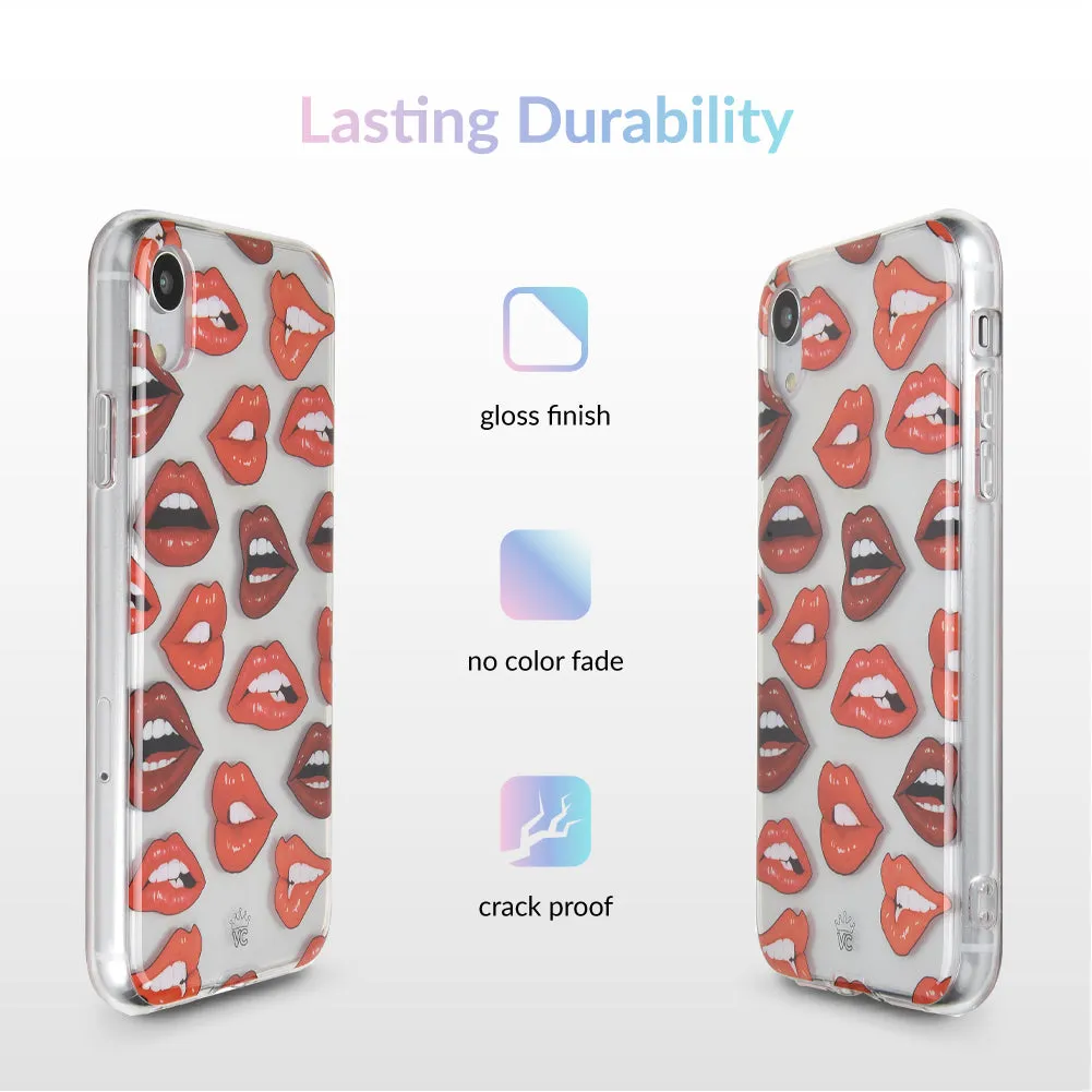 Red Lips iPhone Clear Case