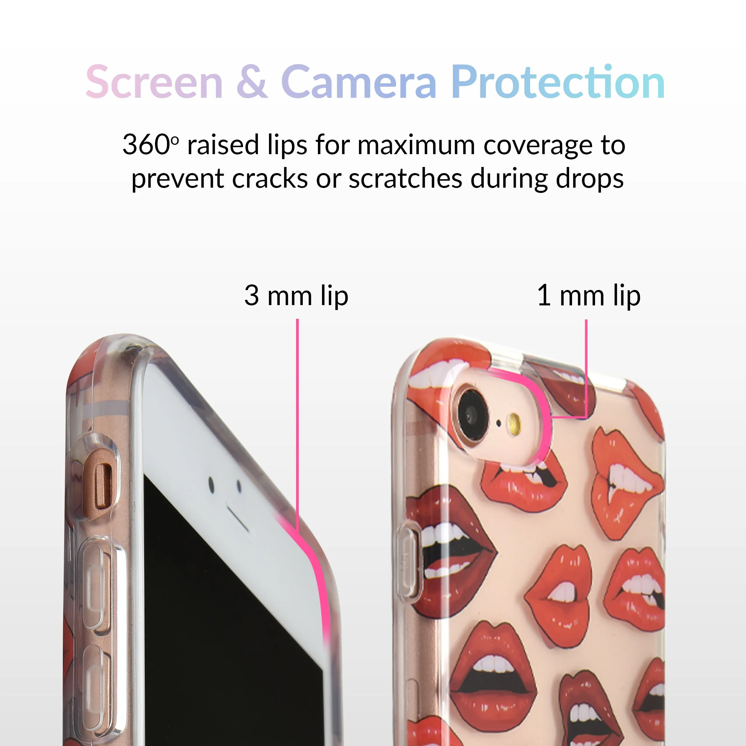 Red Lips iPhone Clear Case