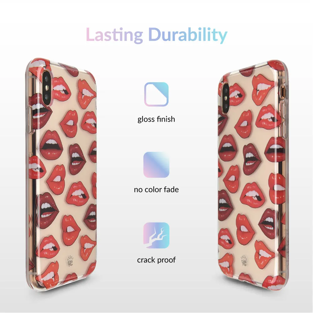 Red Lips iPhone Clear Case