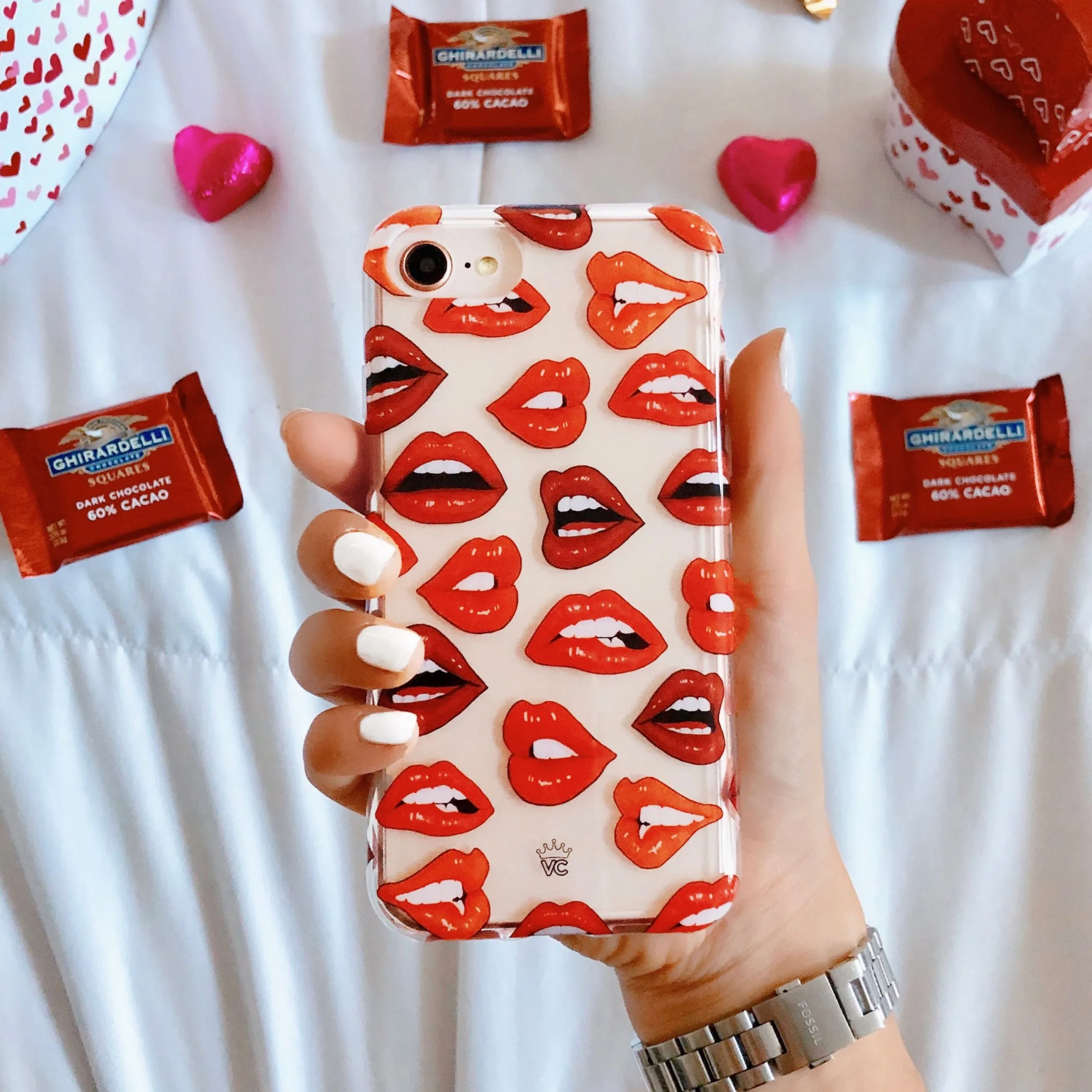 Red Lips iPhone Clear Case