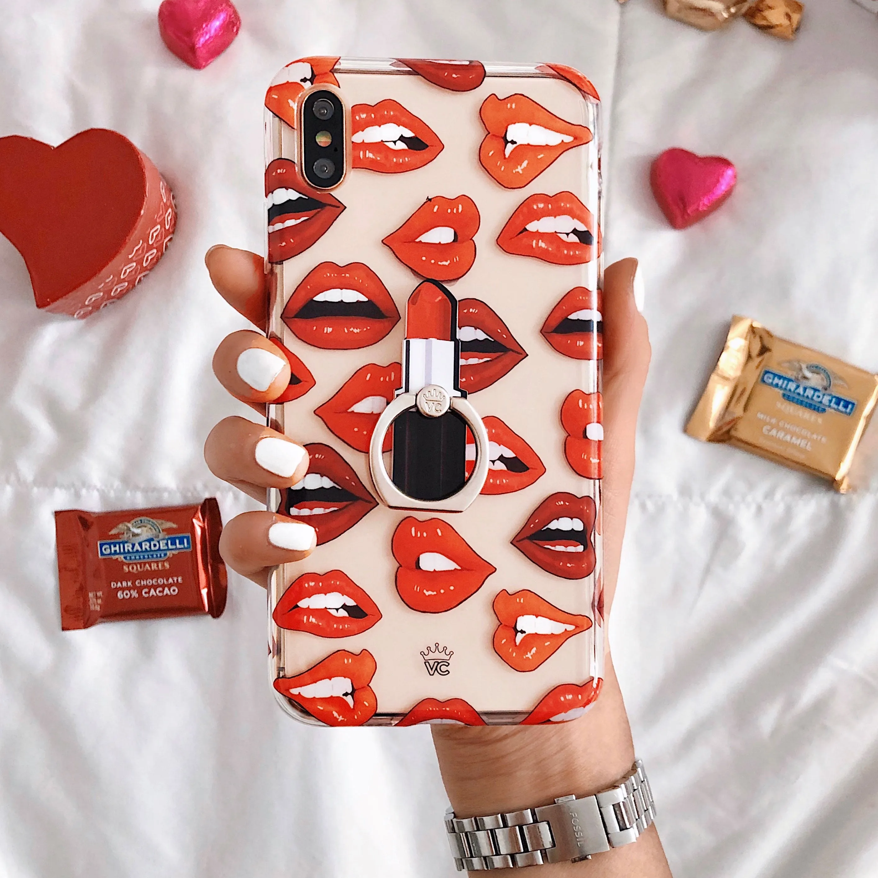 Red Lips iPhone Clear Case