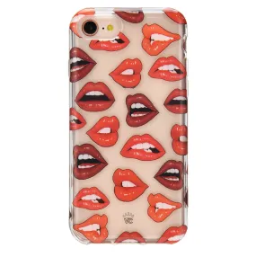 Red Lips iPhone Clear Case