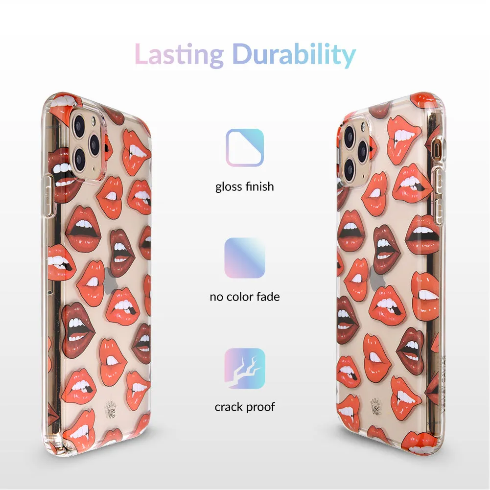 Red Lips iPhone Clear Case