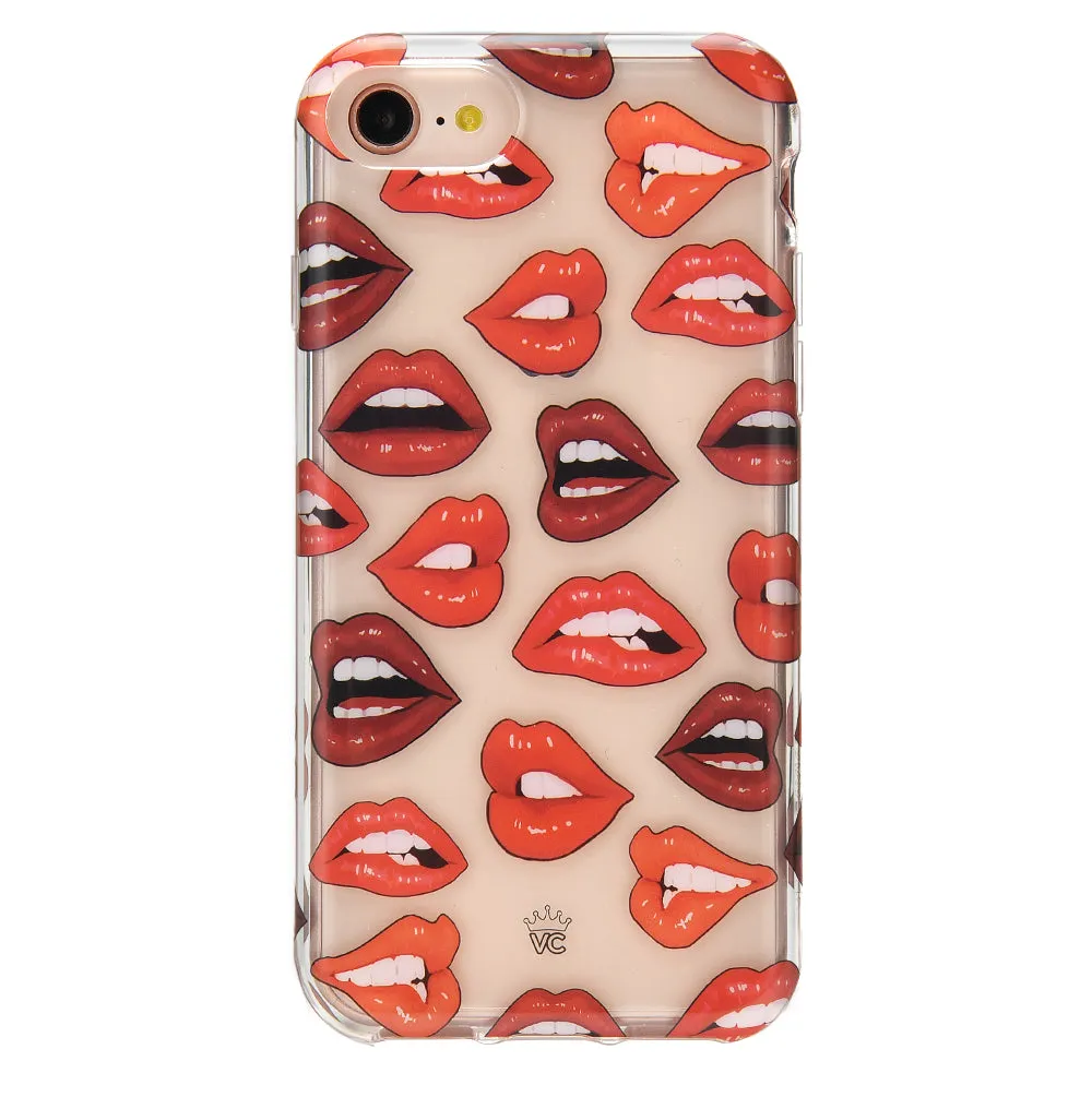 Red Lips iPhone Clear Case