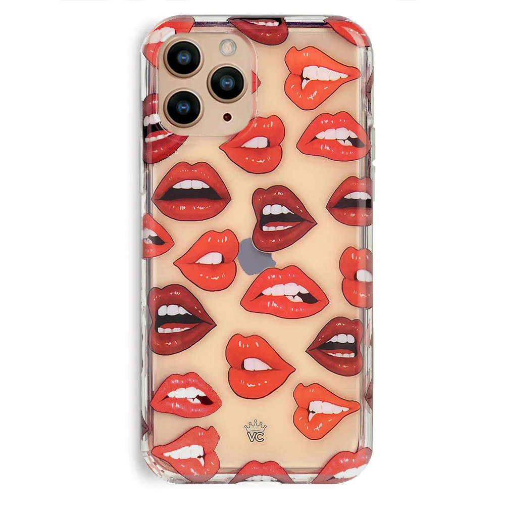 Red Lips iPhone Clear Case