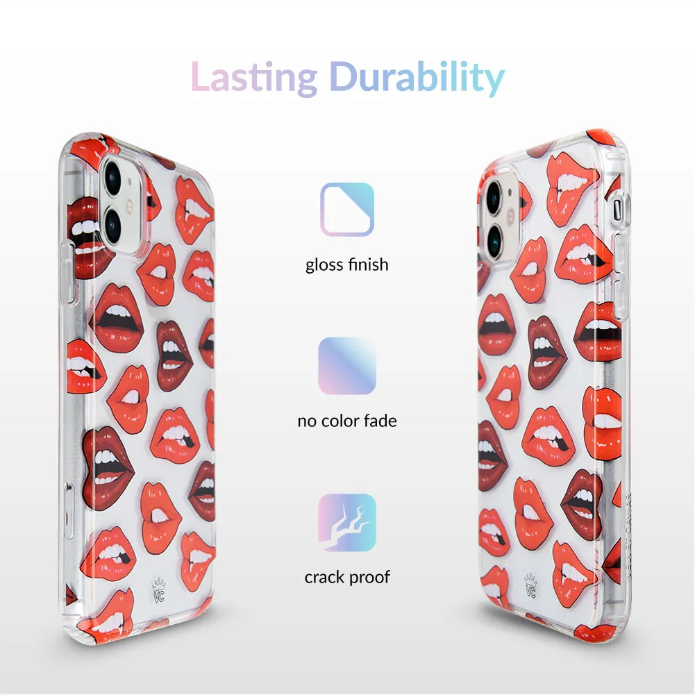 Red Lips iPhone Clear Case