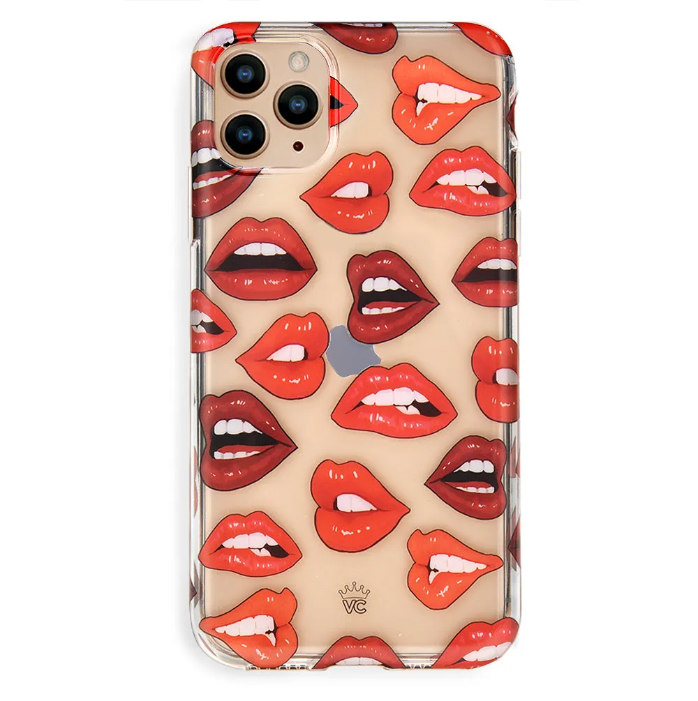 Red Lips iPhone Clear Case