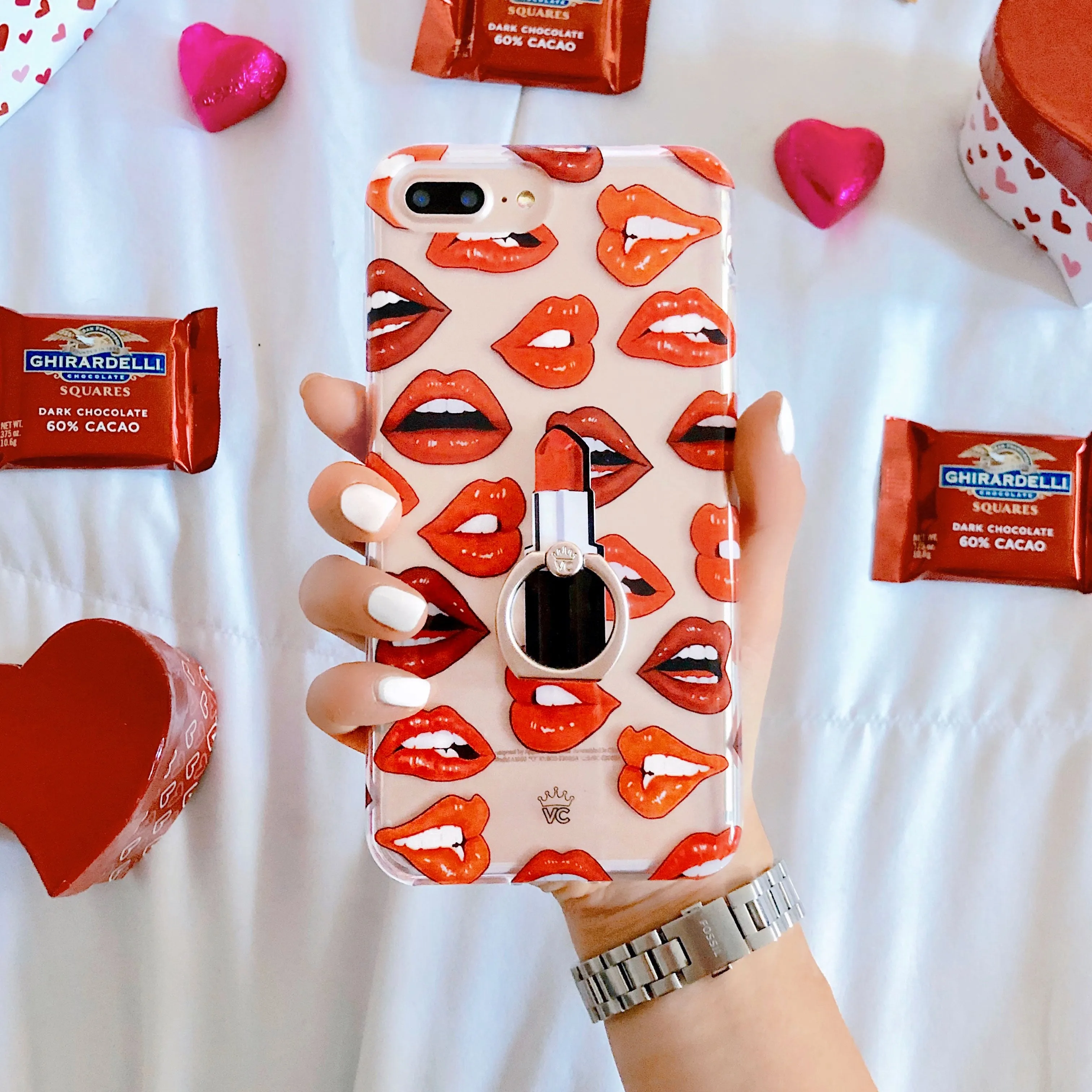 Red Lips iPhone Clear Case