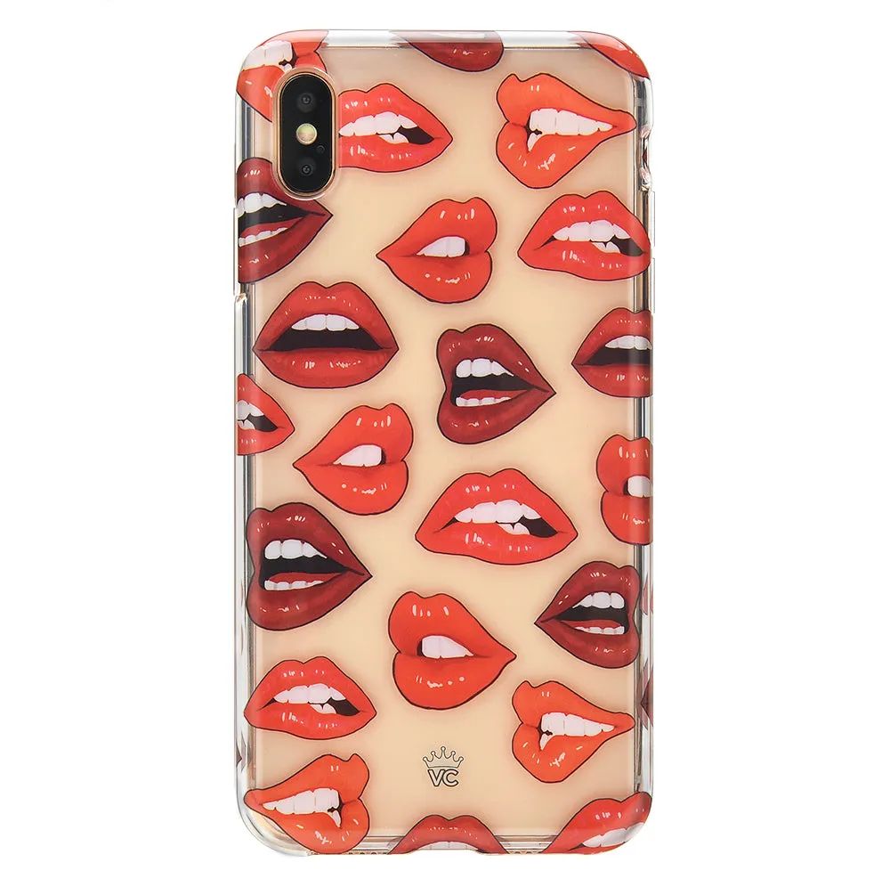 Red Lips iPhone Clear Case