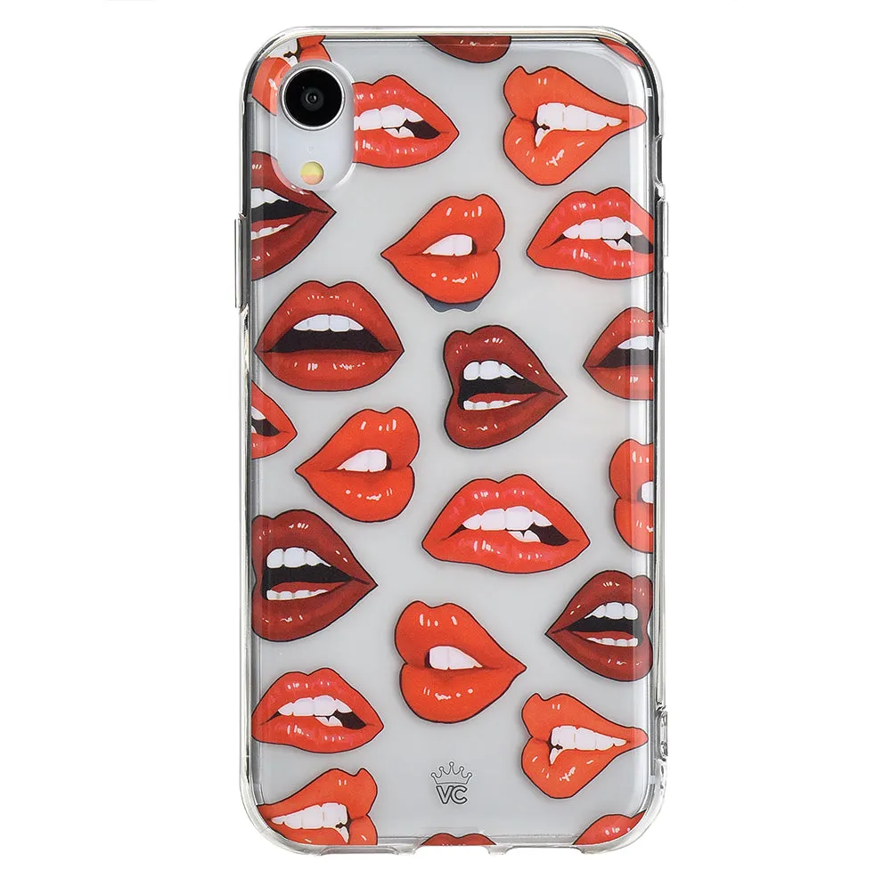 Red Lips iPhone Clear Case