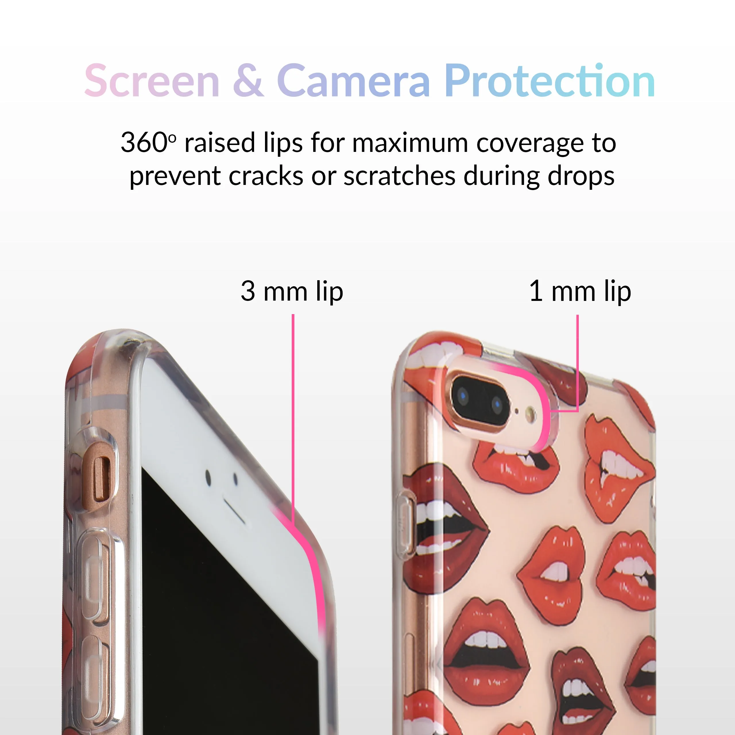 Red Lips iPhone Clear Case