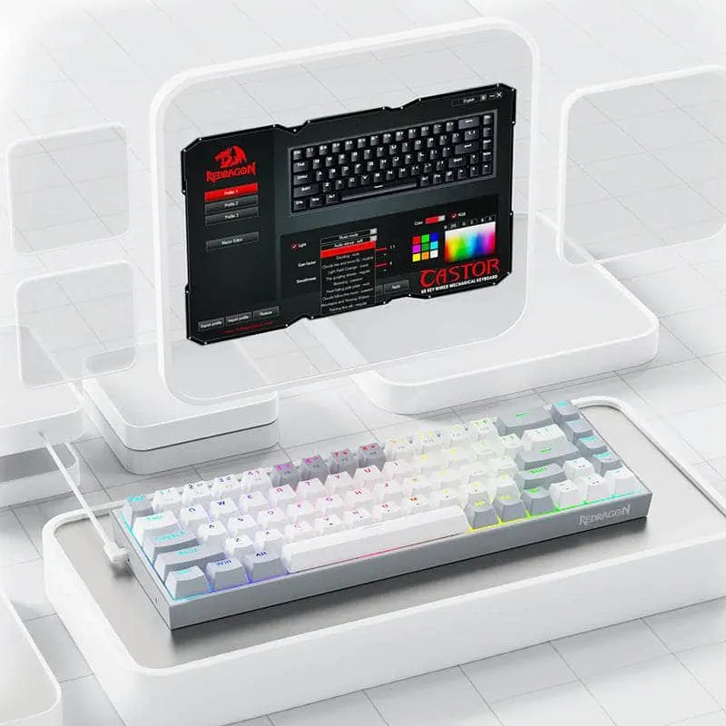 Redragon Mechanical Caster Wired Gaming Keyboard Rd K631 Wg Rgb