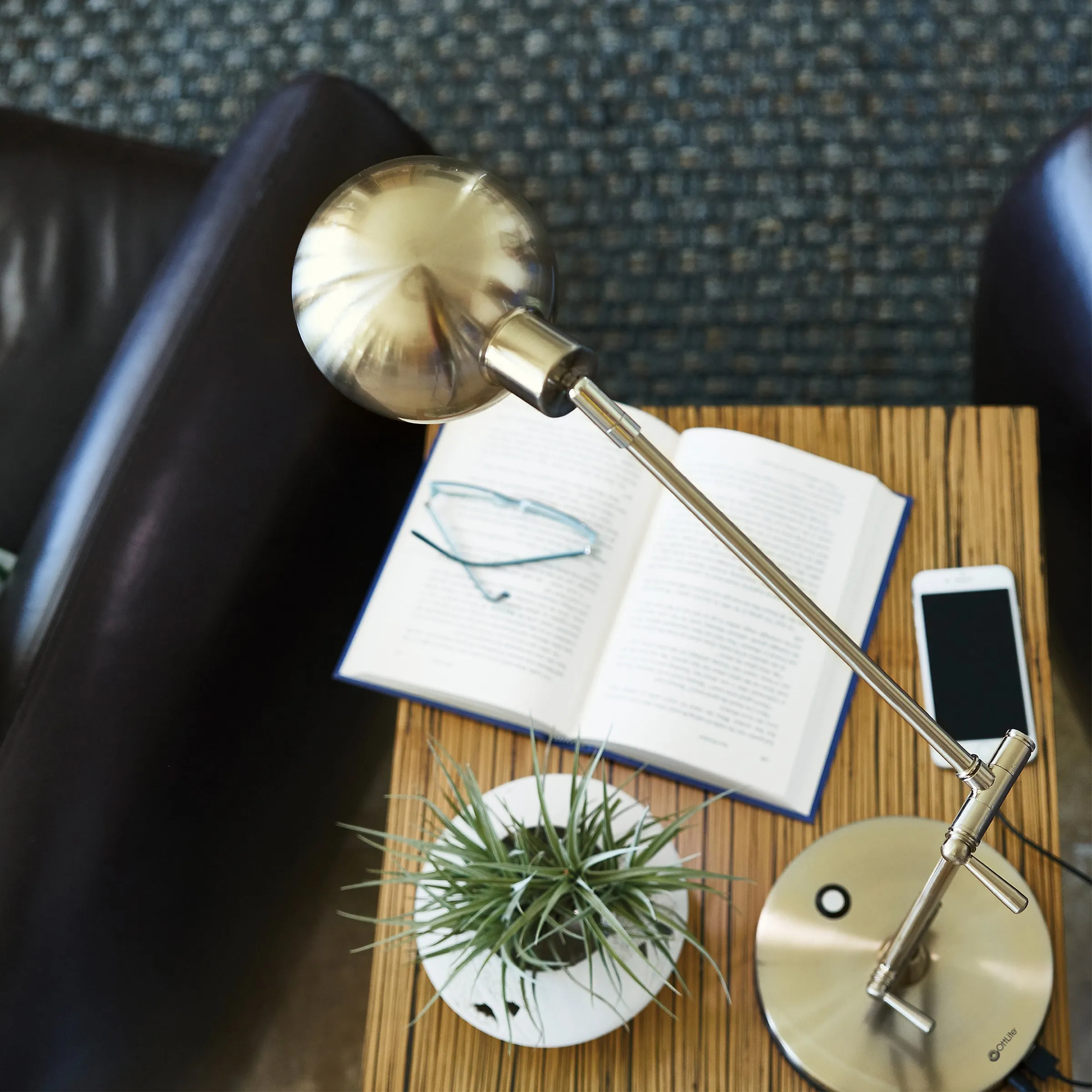 Refine LED Desk Lamp - Antique Brass