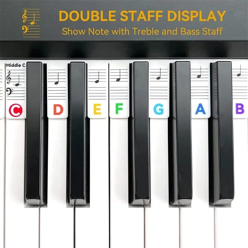 Removable Piano Keyboard Note Labels