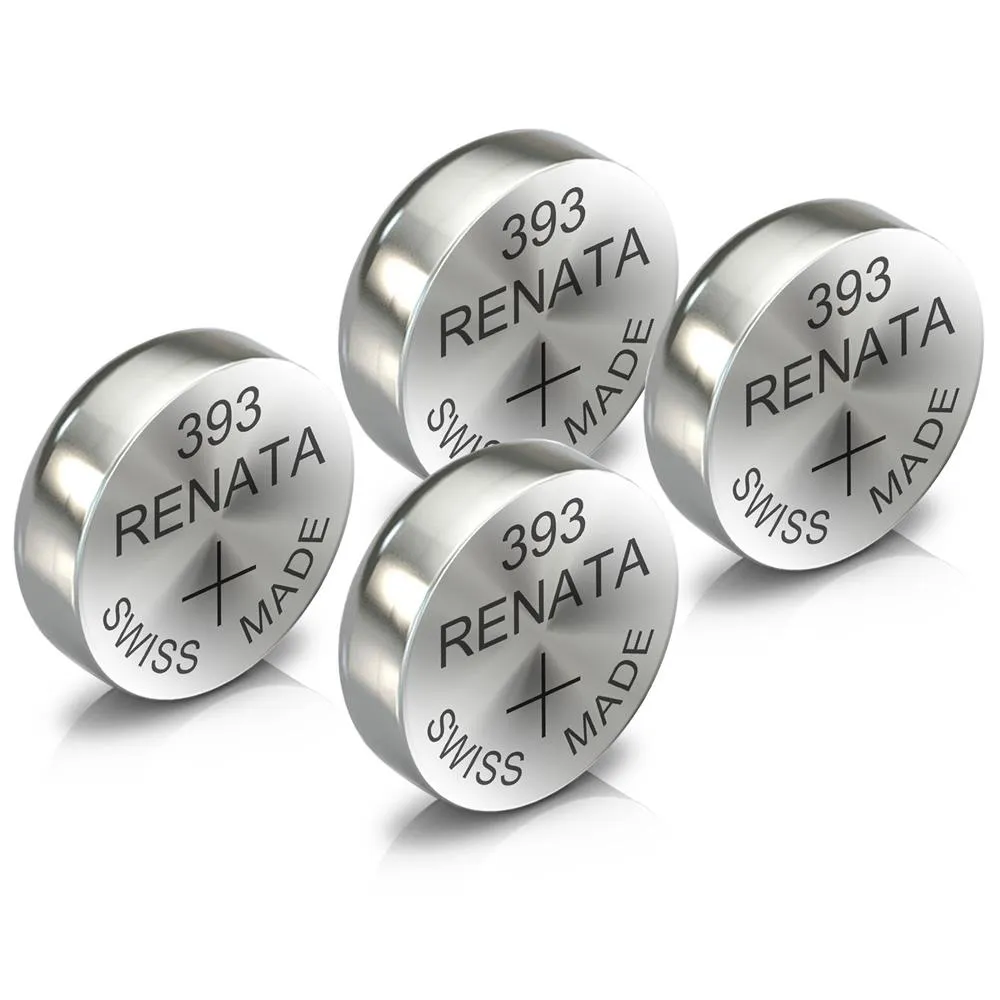 Renata 393 Watch Battery Swiss Made Silver Coin SR754SW 1.55V All Pack