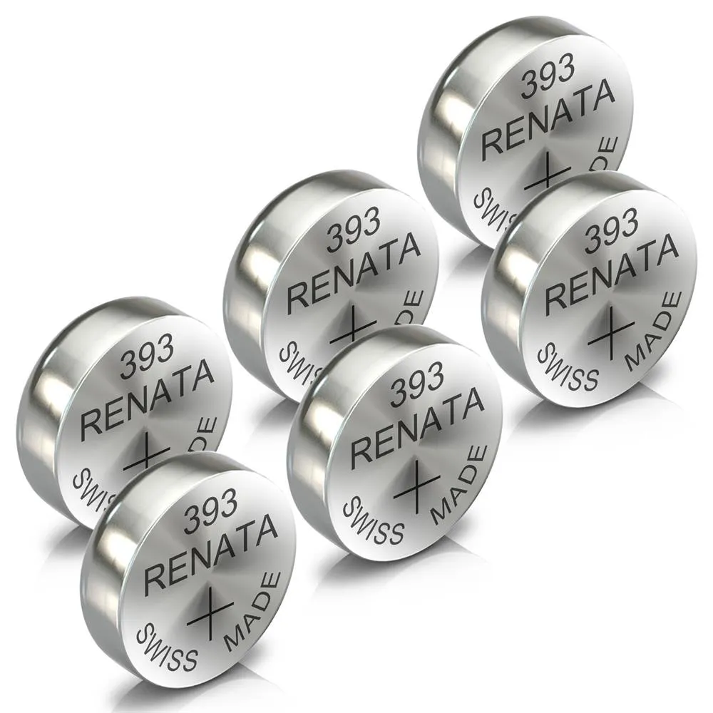 Renata 393 Watch Battery Swiss Made Silver Coin SR754SW 1.55V All Pack