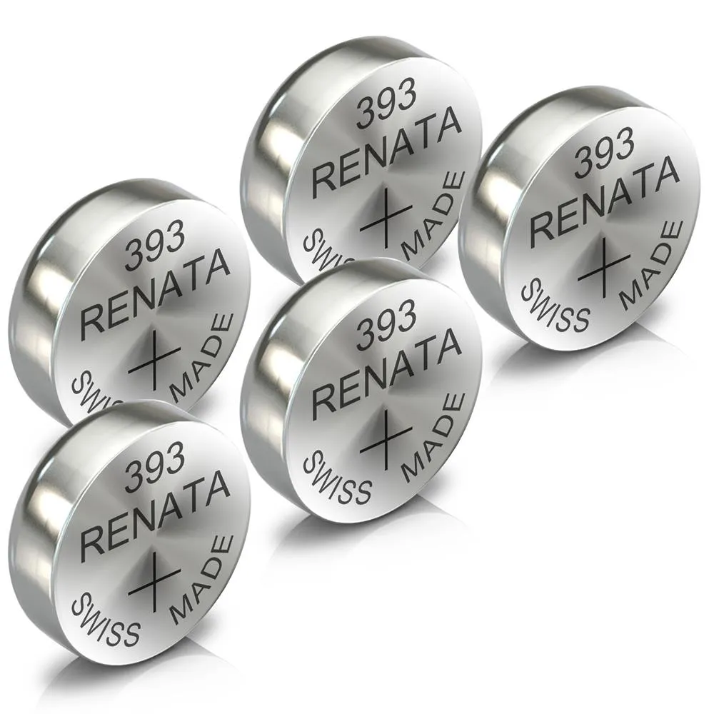 Renata 393 Watch Battery Swiss Made Silver Coin SR754SW 1.55V All Pack