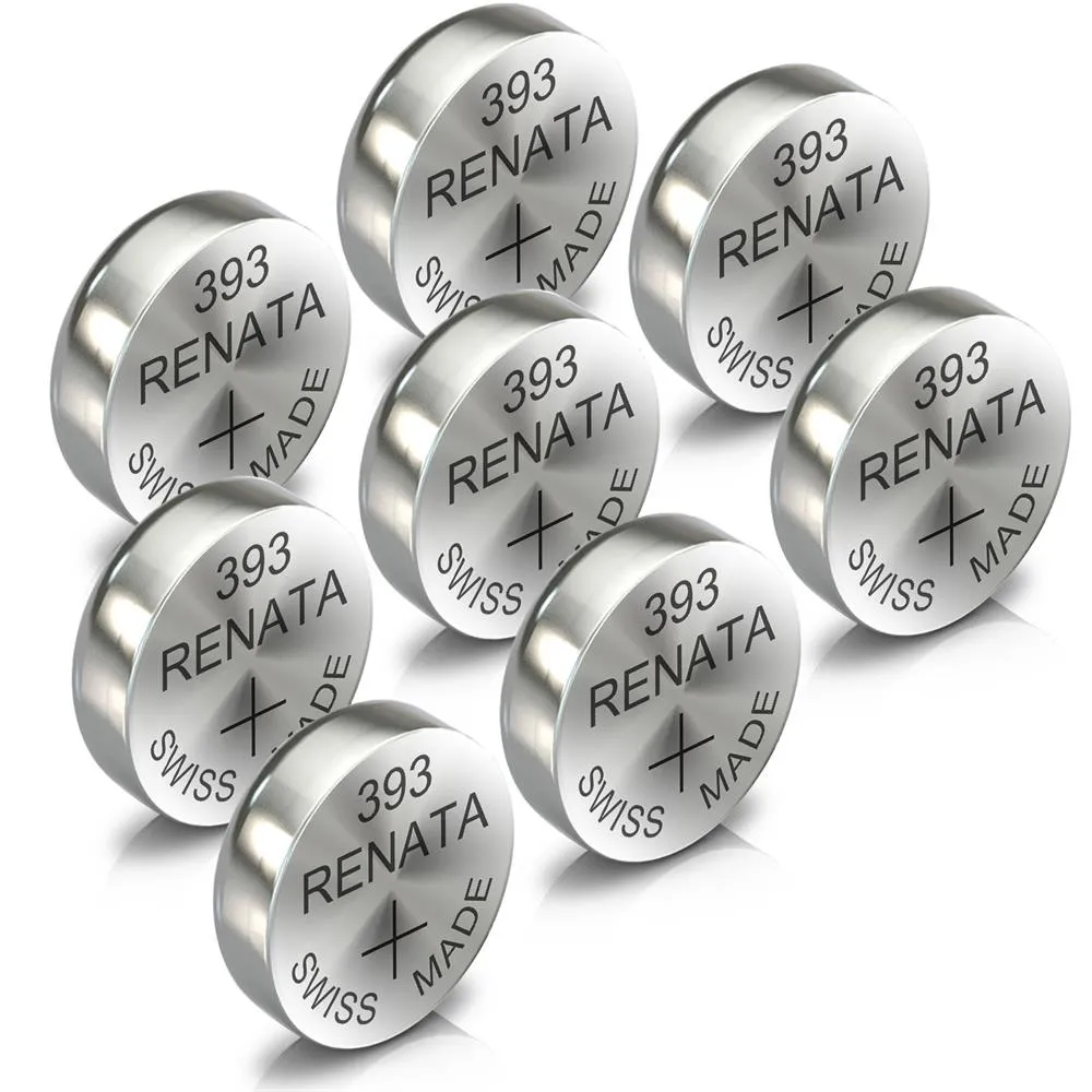 Renata 393 Watch Battery Swiss Made Silver Coin SR754SW 1.55V All Pack