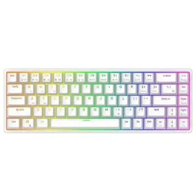 Royal Kludge RK837 Wired Tri Mode Bluetooth RGB Hot Swappable Mechanical Keyboard White (Brown Switch)