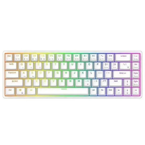 Royal Kludge RK837 Wired Tri Mode Bluetooth RGB Hot Swappable Mechanical Keyboard White (Brown Switch)