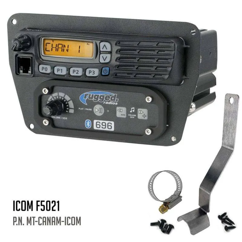 Rugged Radios Can-Am Commander Intercom and Radio Mount - Motorola CM300D / Vertex VX2200