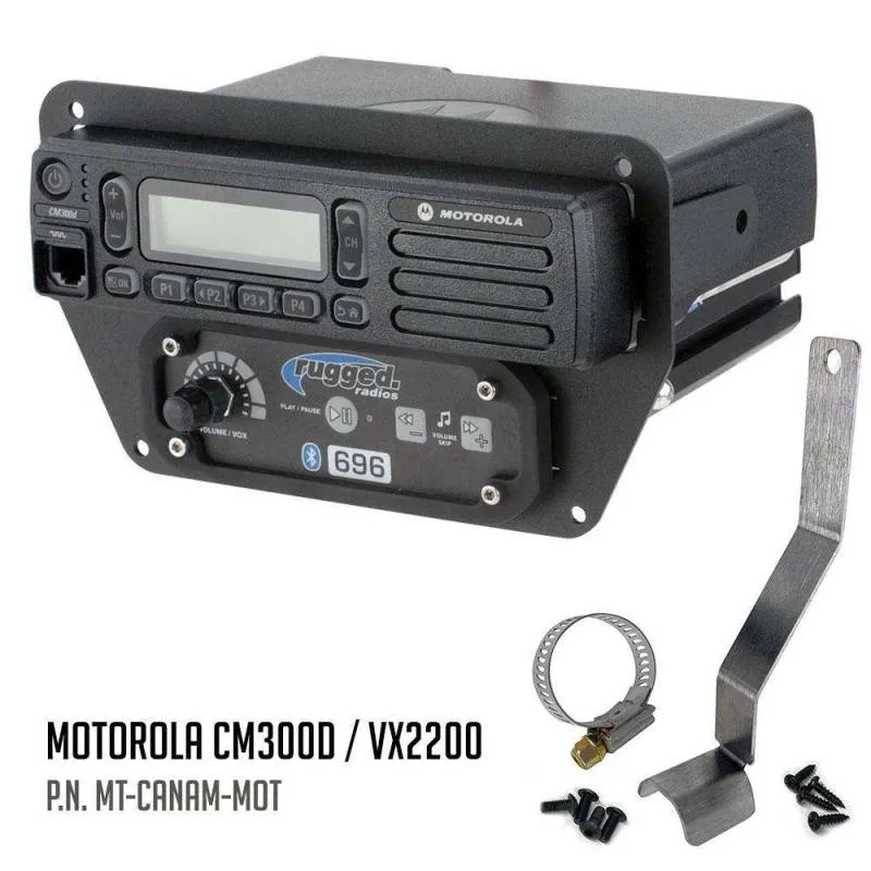 Rugged Radios Can-Am Commander Intercom and Radio Mount - Motorola CM300D / Vertex VX2200