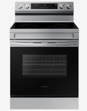 Samsung  30-in Smooth Surface 4 Elements 6.3-cu ft Steam Cleaning Freestanding Electric Range