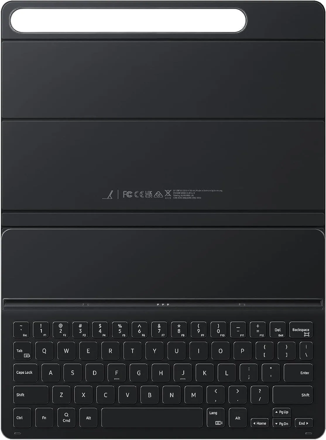 Samsung Galaxy Tab S9 5G Book Cover UK Keyboard Slim Black - EF-DX710BBEDGB