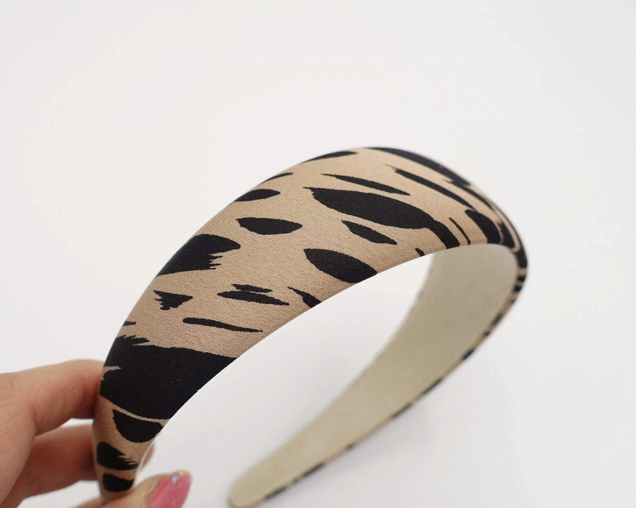 satin brush stroke padded headband