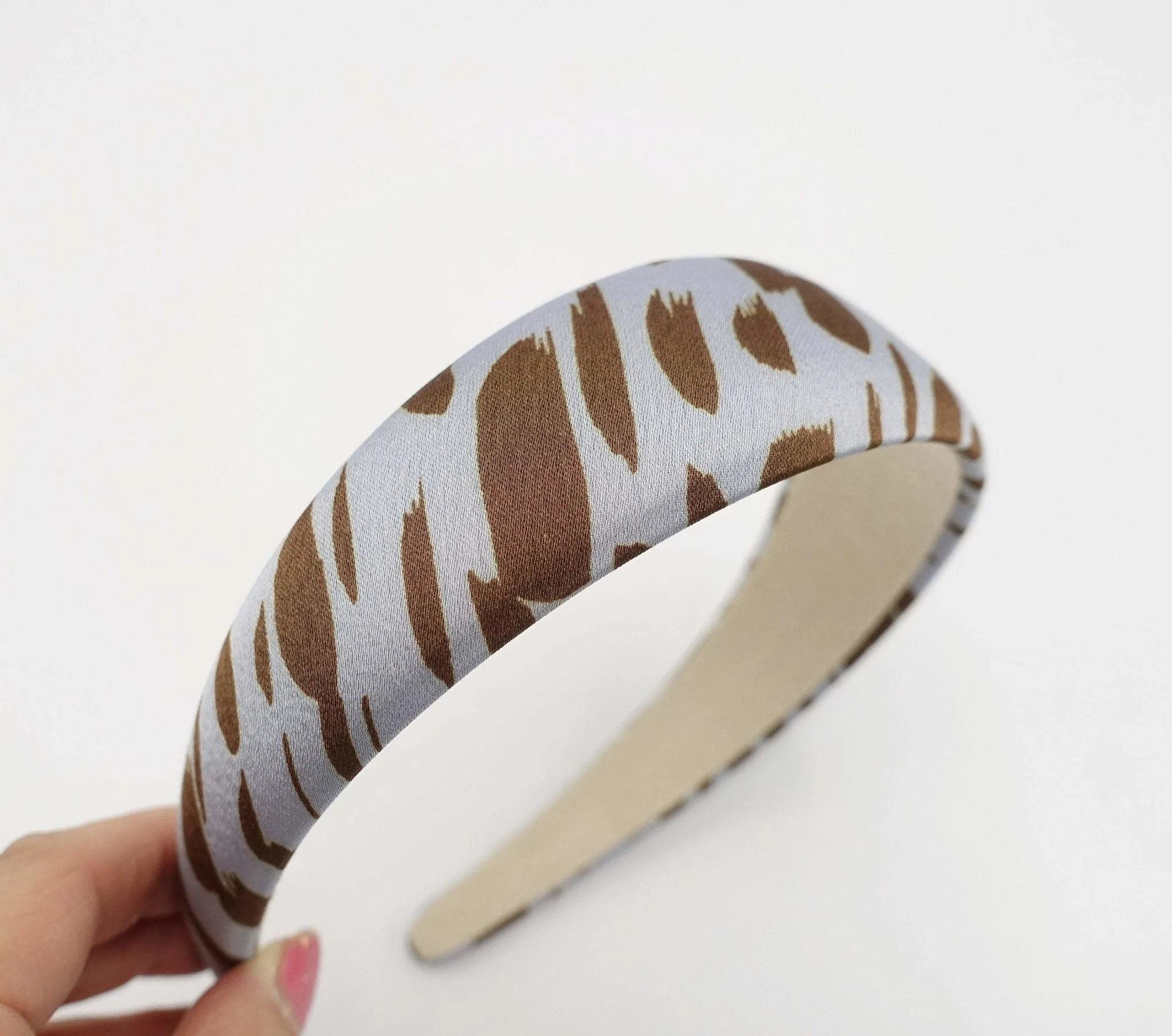 satin brush stroke padded headband