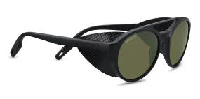 Serengeti Leandro Glacier 8585 <span>- Satin Black/Satin Dark Gunmetal, Black Leather, Polarized 555nm, Photochromic Lenses</span>