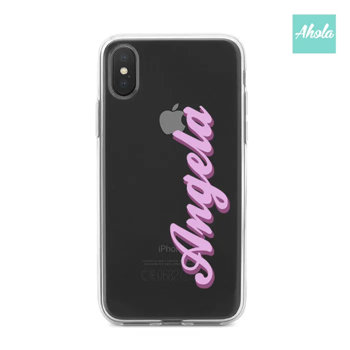 【Shadi】Soft TPU transparent phone case 名字透明電話軟殼