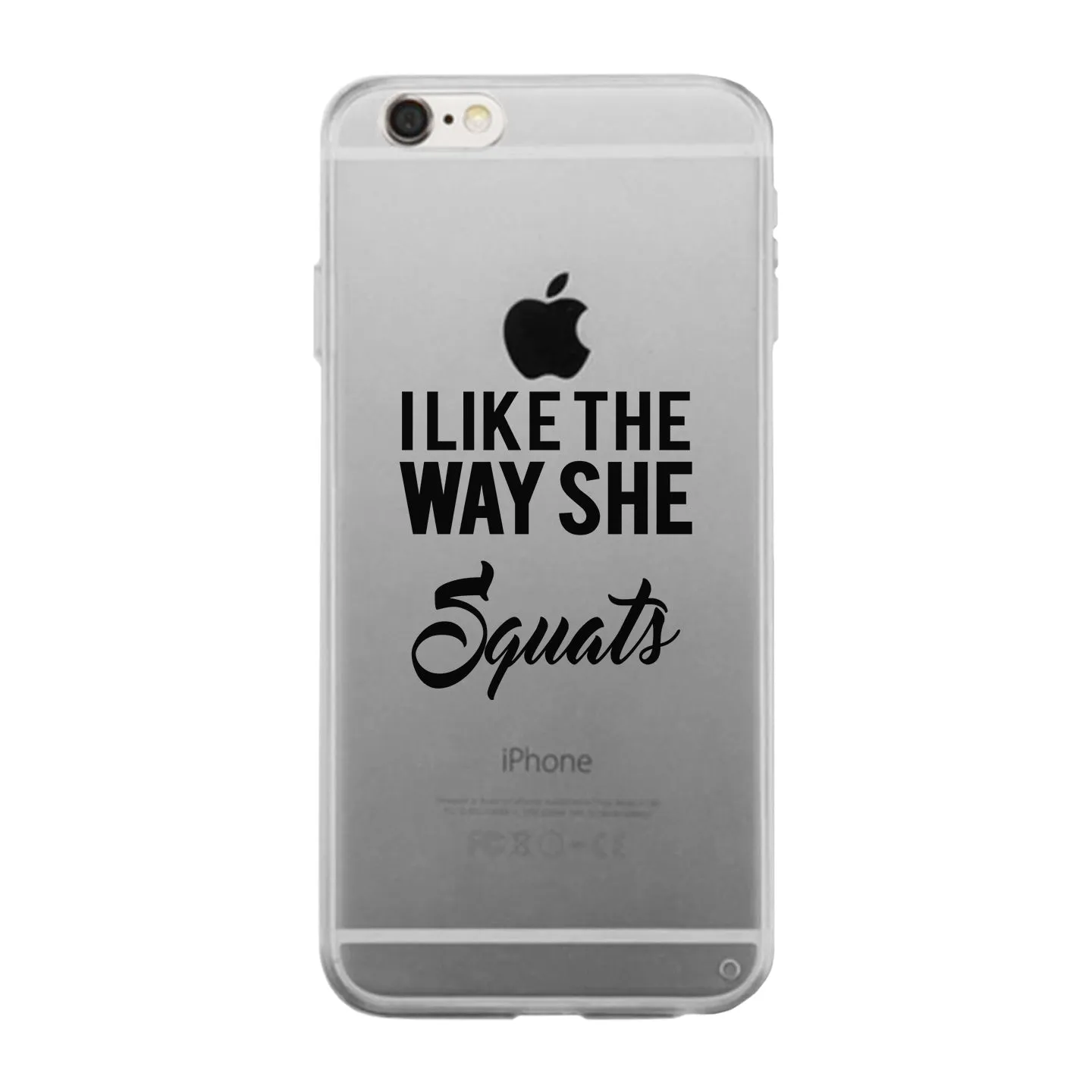 She Squats-LEFT Clear Case Cute Workout Gift Phone Case Gym Gifts