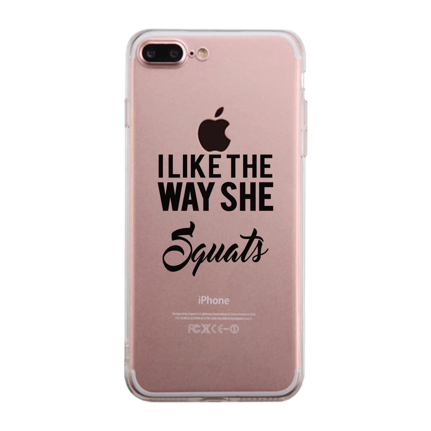 She Squats-LEFT Clear Case Cute Workout Gift Phone Case Gym Gifts