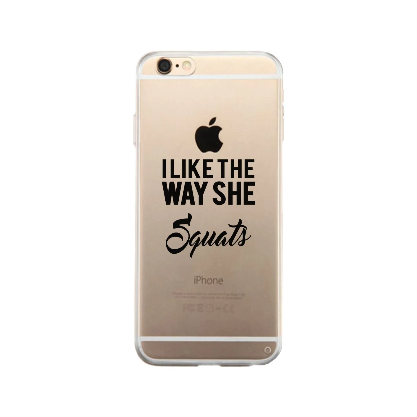 She Squats-LEFT Clear Case Cute Workout Gift Phone Case Gym Gifts