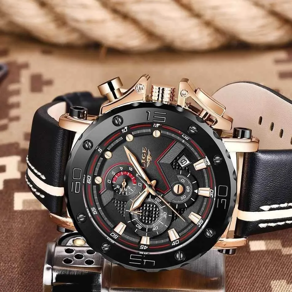 Simple Watches For Men's Military Quartz Leather Band Fashion 9899