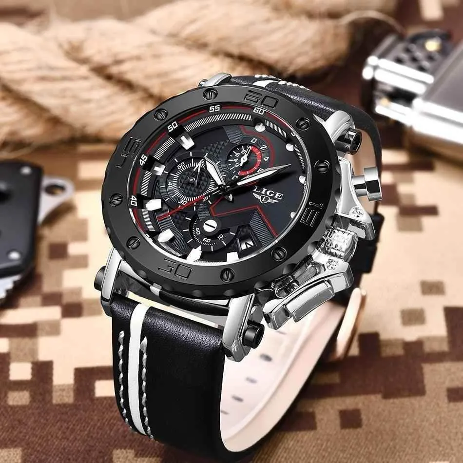 Simple Watches For Men's Military Quartz Leather Band Fashion 9899