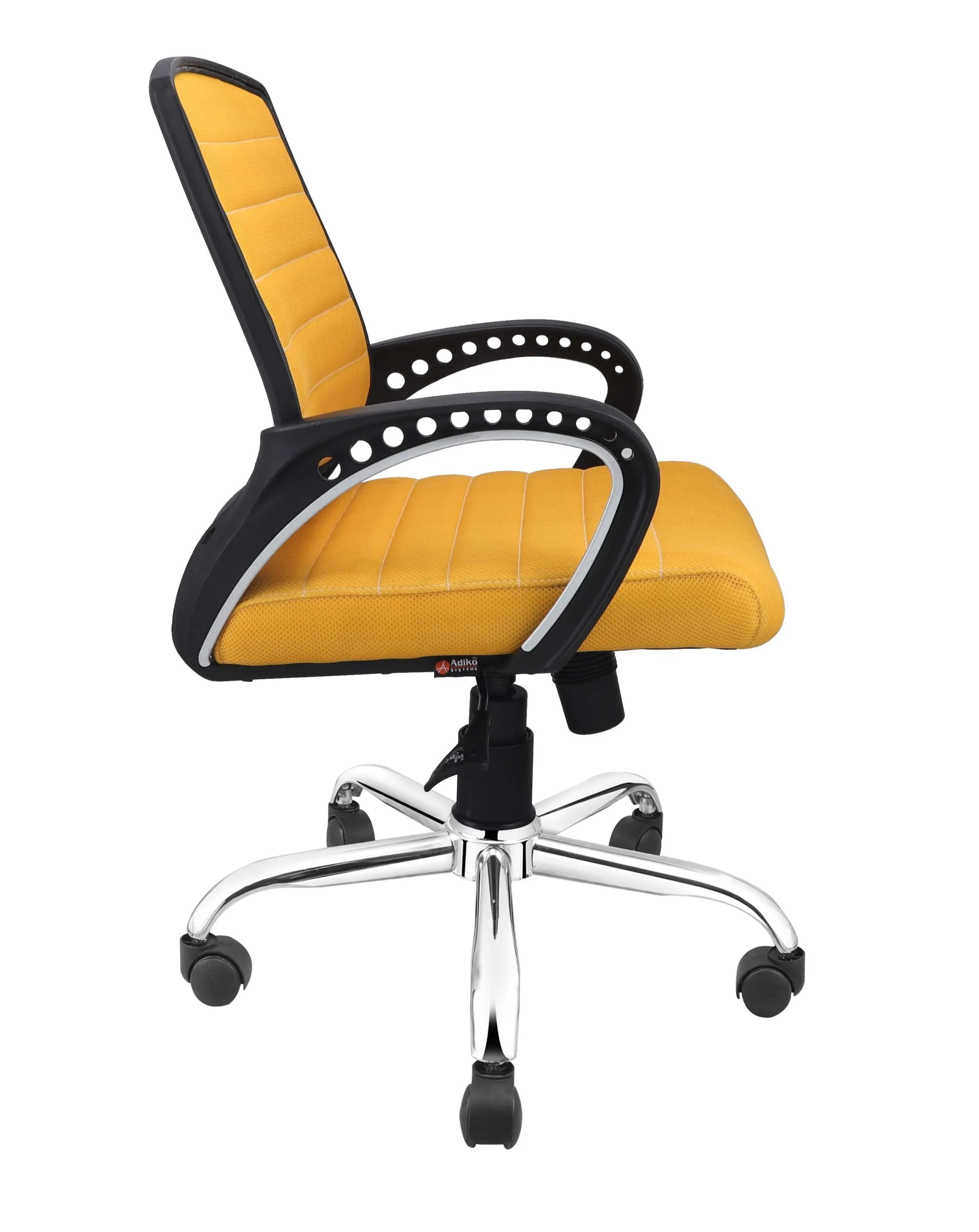 Smart Ergonomic Chair With Breathable Yellow Mesh Fabric