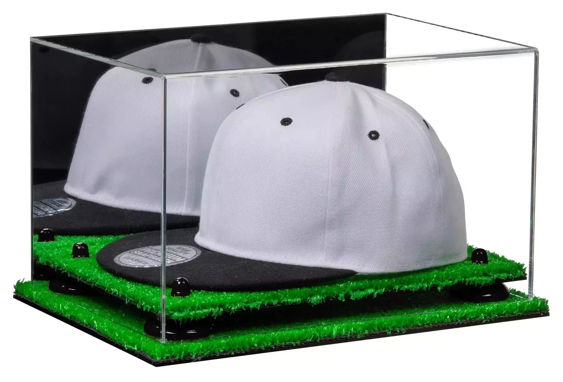 Snapback Hat or Baseball Cap Display Case - Mirror No Wall Mounts (A018/V40)