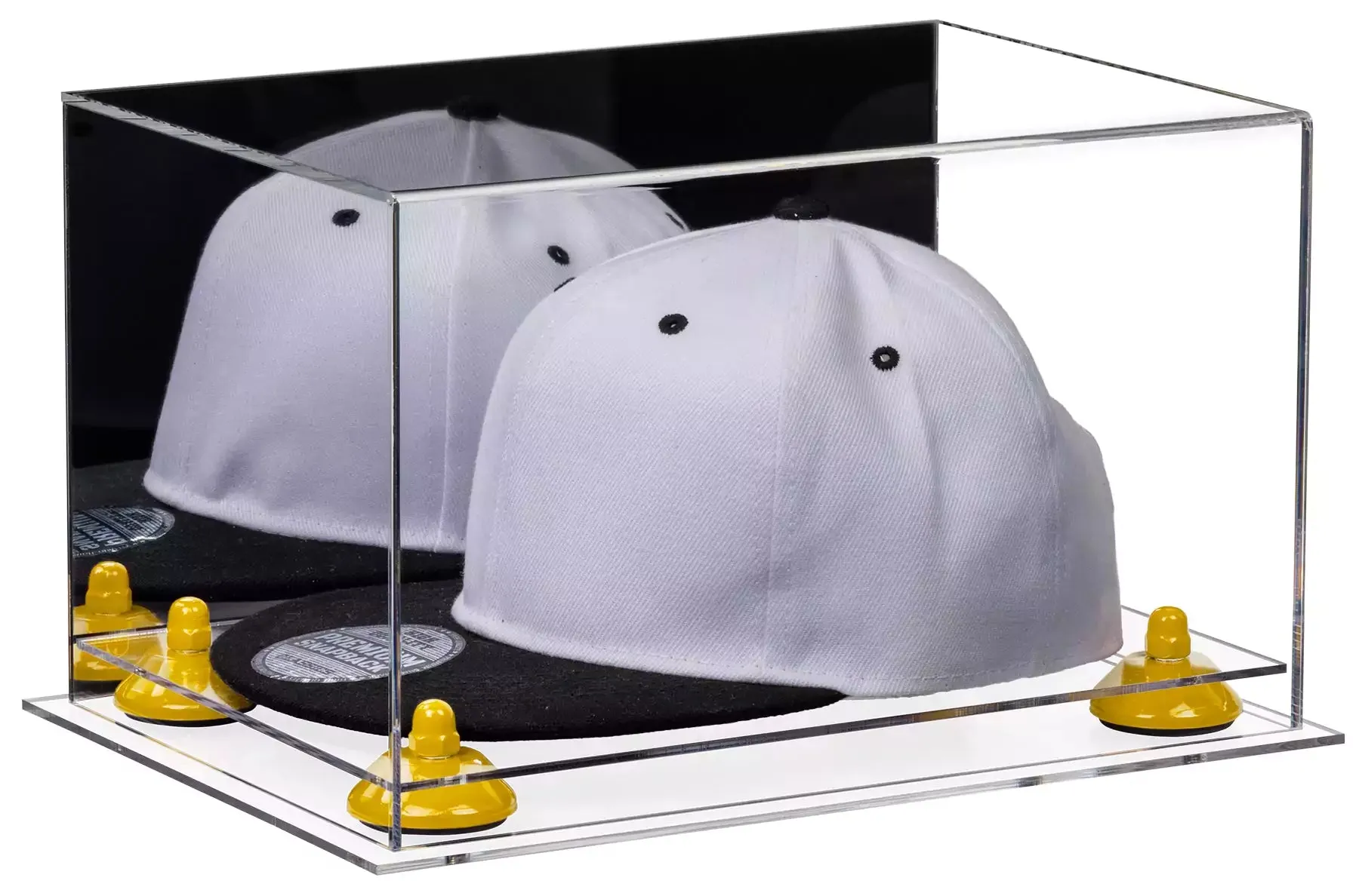 Snapback Hat or Baseball Cap Display Case - Mirror No Wall Mounts (A018/V40)