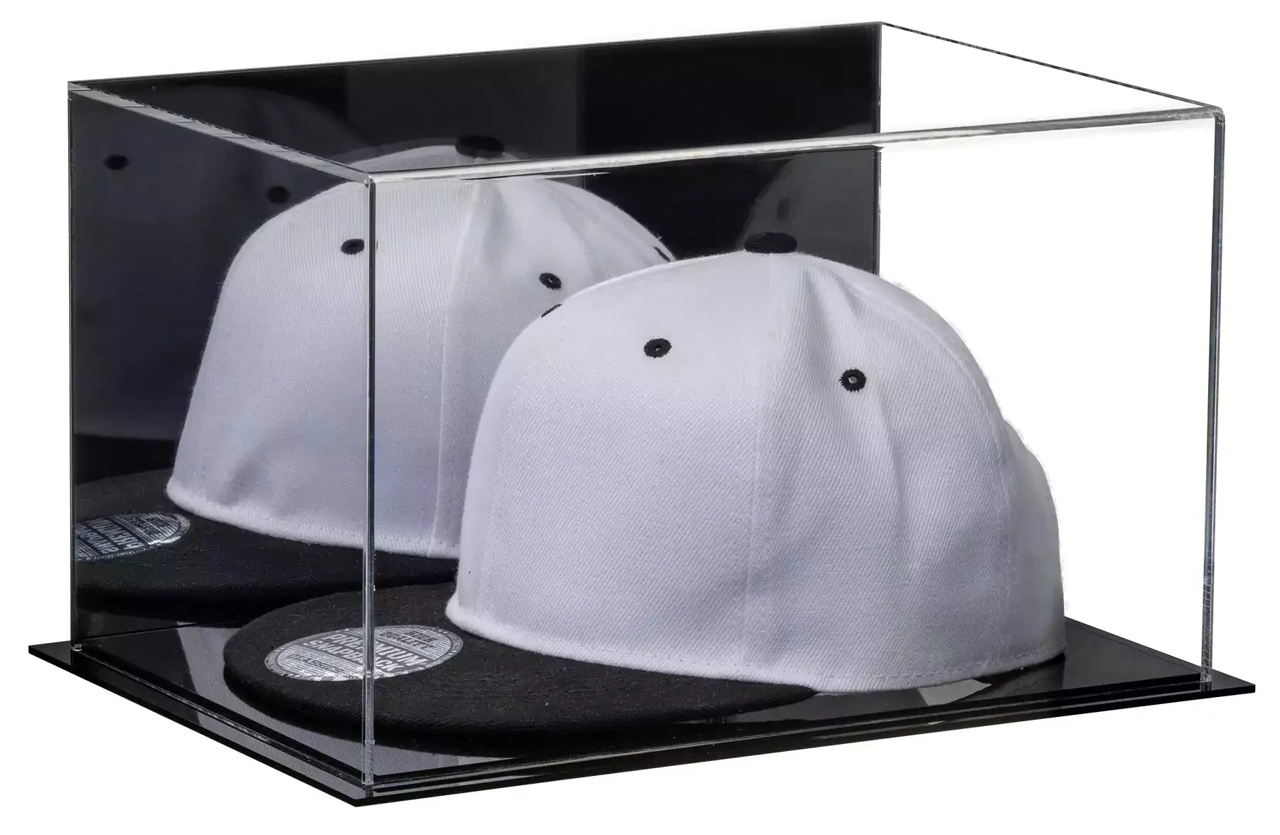 Snapback Hat or Baseball Cap Display Case - Mirror No Wall Mounts (A018/V40)