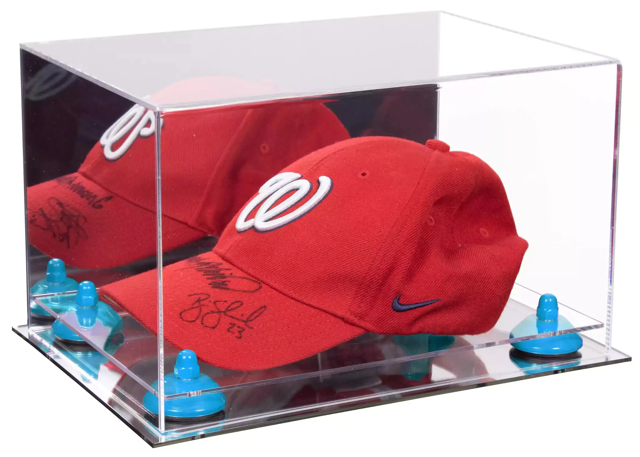 Snapback Hat or Baseball Cap Display Case - Mirror No Wall Mounts (A018/V40)