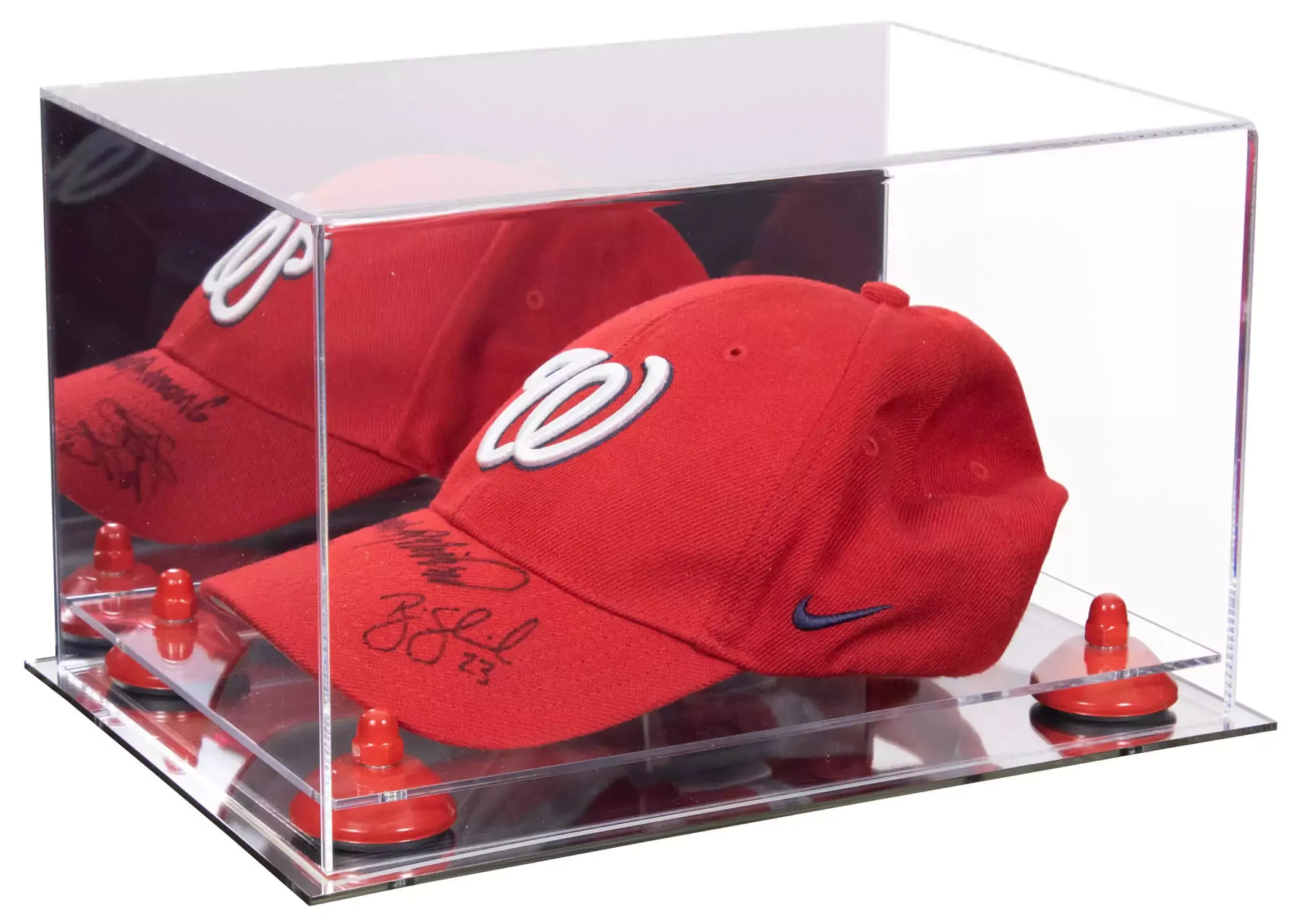 Snapback Hat or Baseball Cap Display Case - Mirror No Wall Mounts (A018/V40)