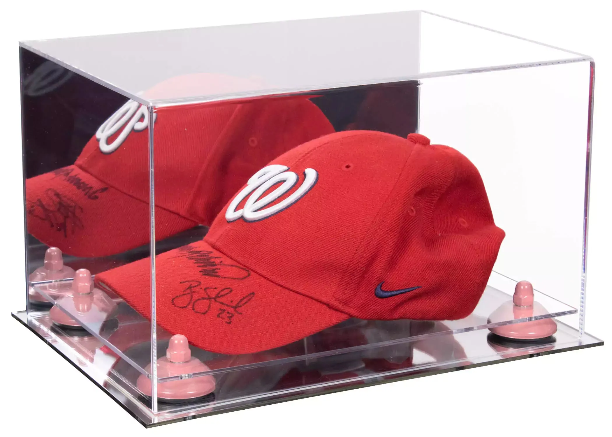 Snapback Hat or Baseball Cap Display Case - Mirror No Wall Mounts (A018/V40)