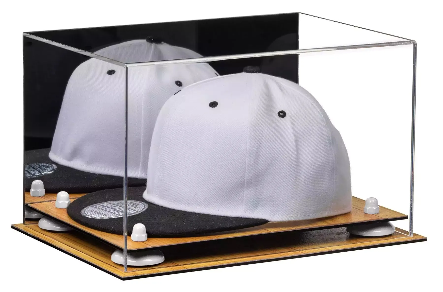 Snapback Hat or Baseball Cap Display Case - Mirror No Wall Mounts (A018/V40)