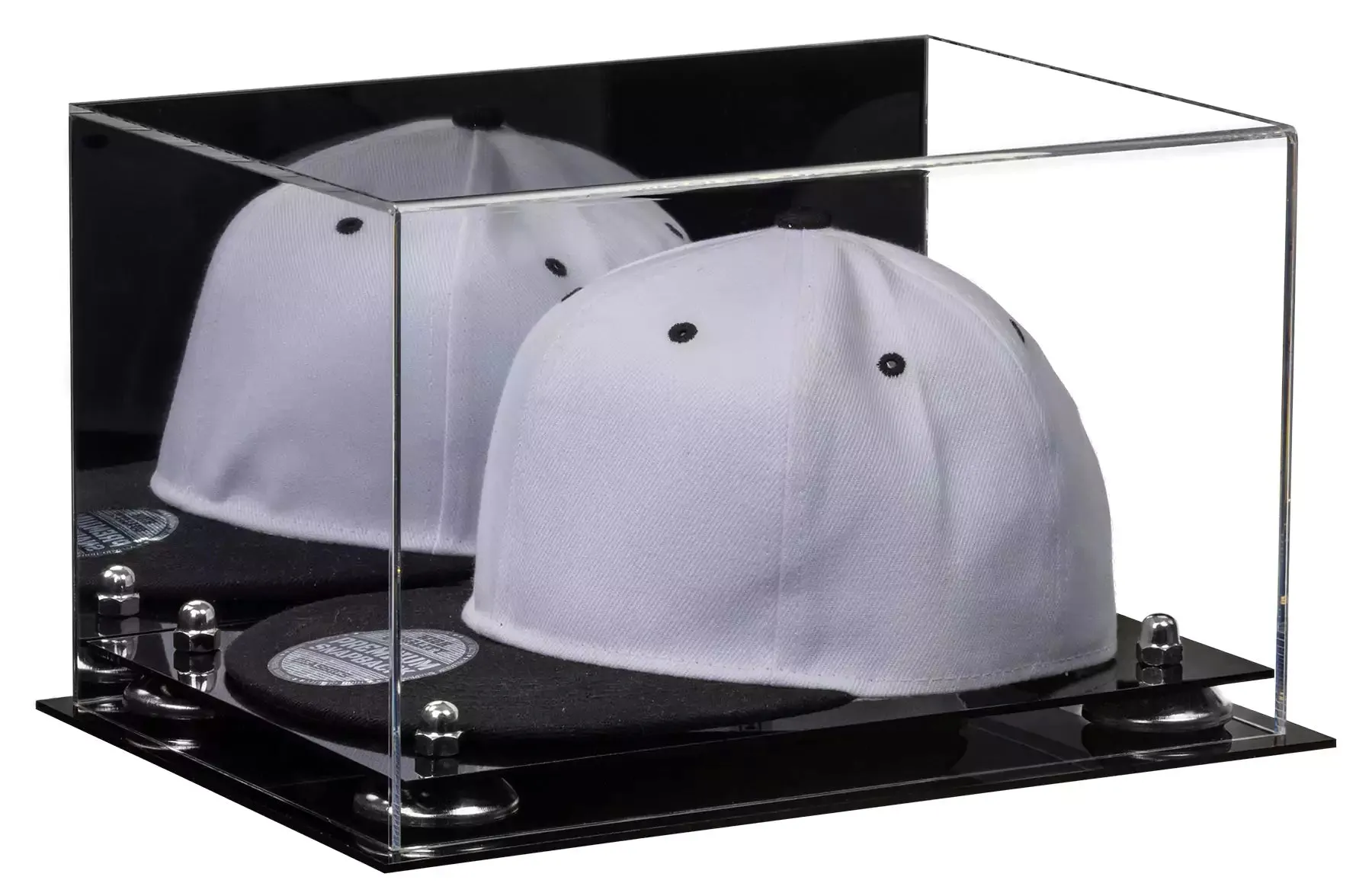 Snapback Hat or Baseball Cap Display Case - Mirror No Wall Mounts (A018/V40)