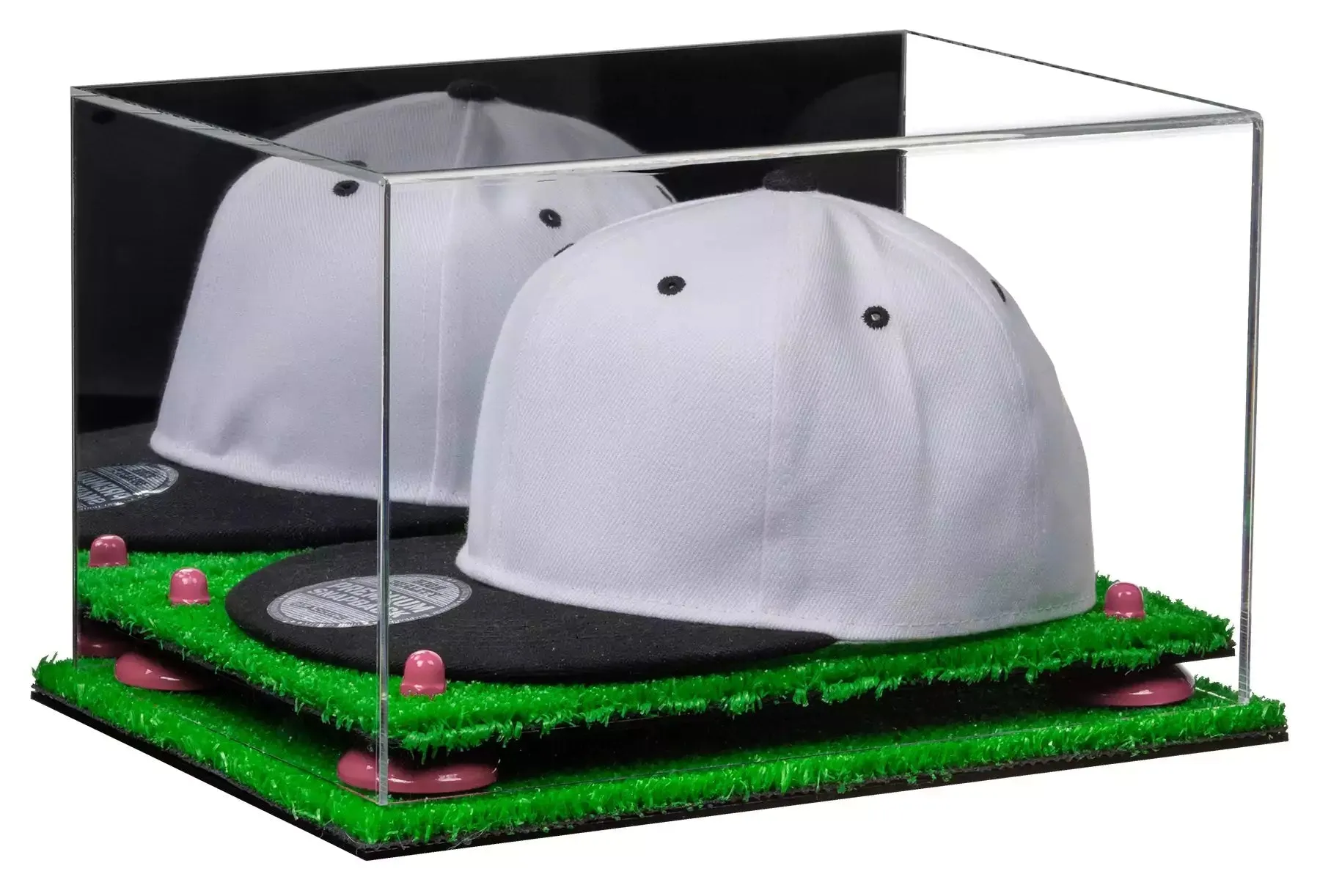 Snapback Hat or Baseball Cap Display Case - Mirror No Wall Mounts (A018/V40)