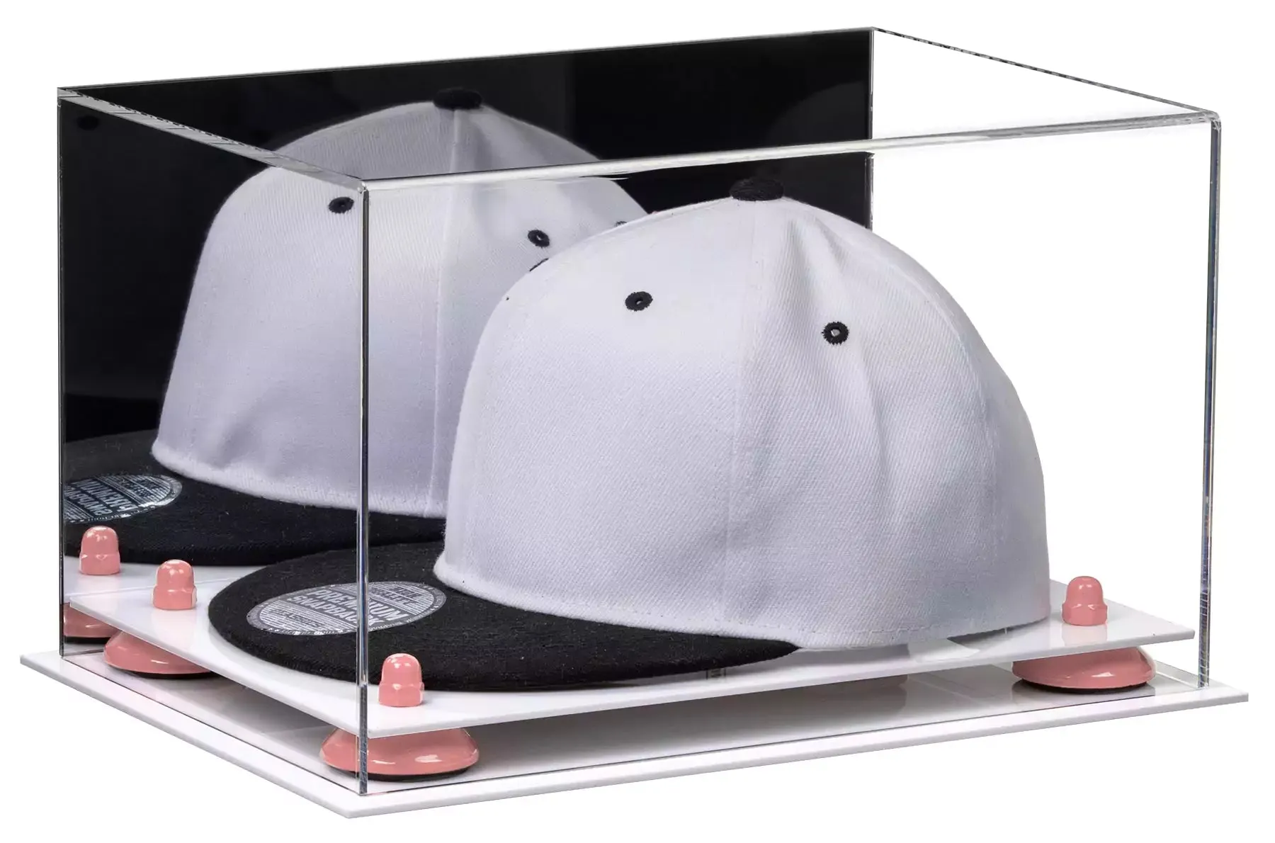 Snapback Hat or Baseball Cap Display Case - Mirror No Wall Mounts (A018/V40)