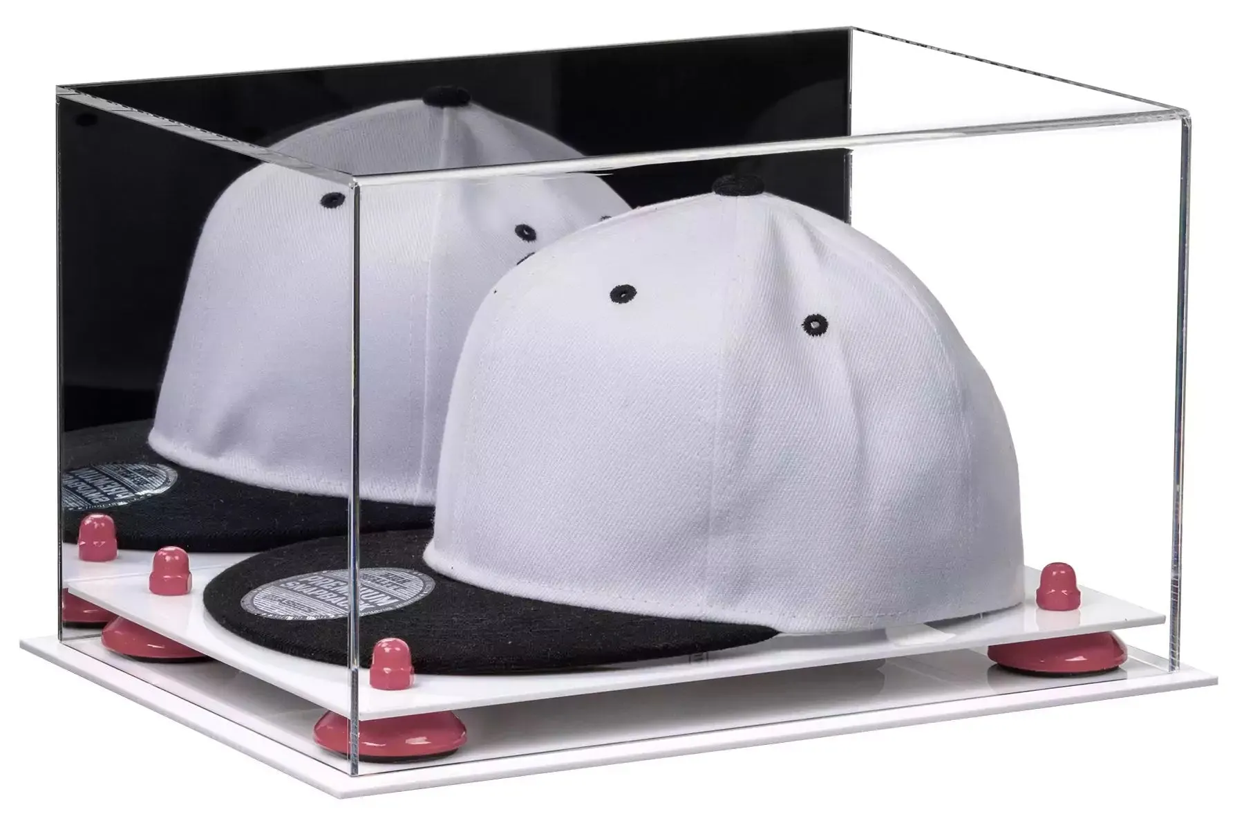 Snapback Hat or Baseball Cap Display Case - Mirror No Wall Mounts (A018/V40)